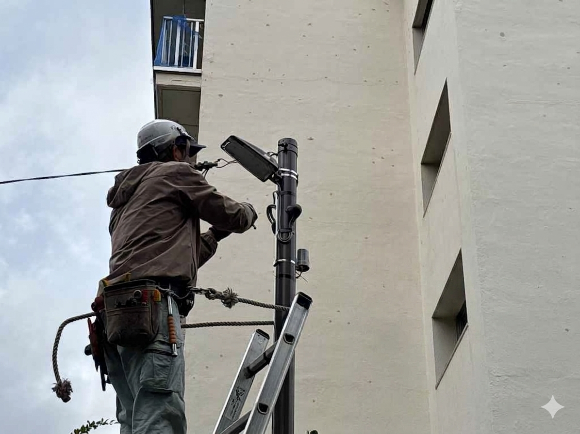 北砂一丁目街路灯改修工事